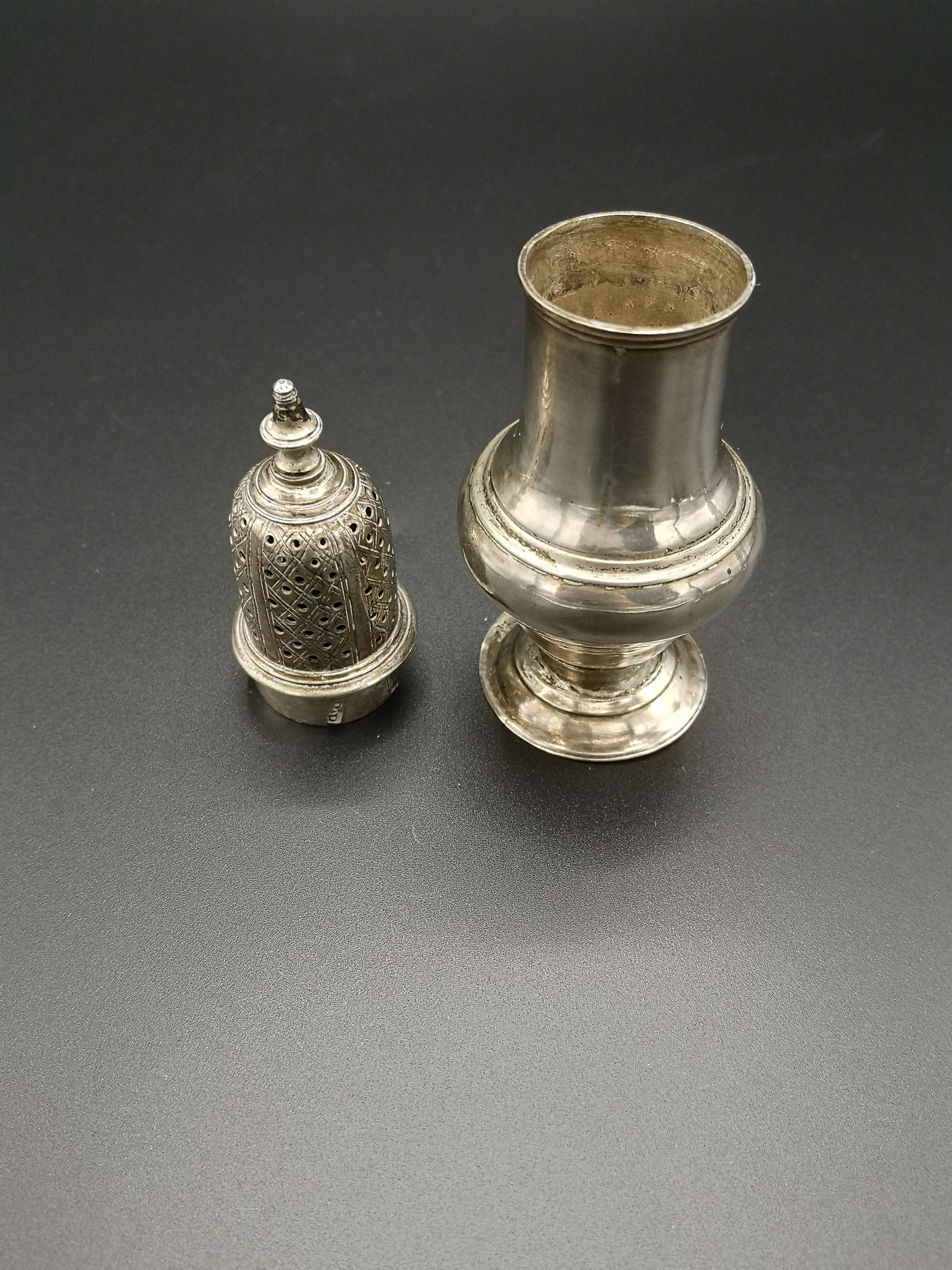 A pair of silver vases and other items of silver - Image 5 of 11