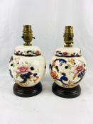 Two porcelain table lamps