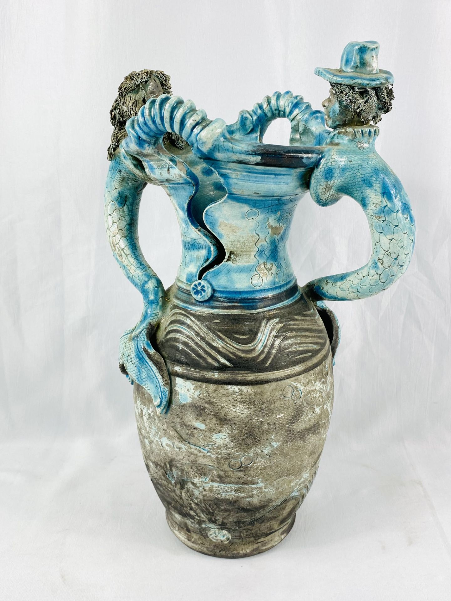 Michael Kennedy pottery mermaid vase - Image 4 of 5