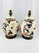 Two porcelain table lamps