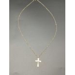 9ct gold necklace with crucifix pendant