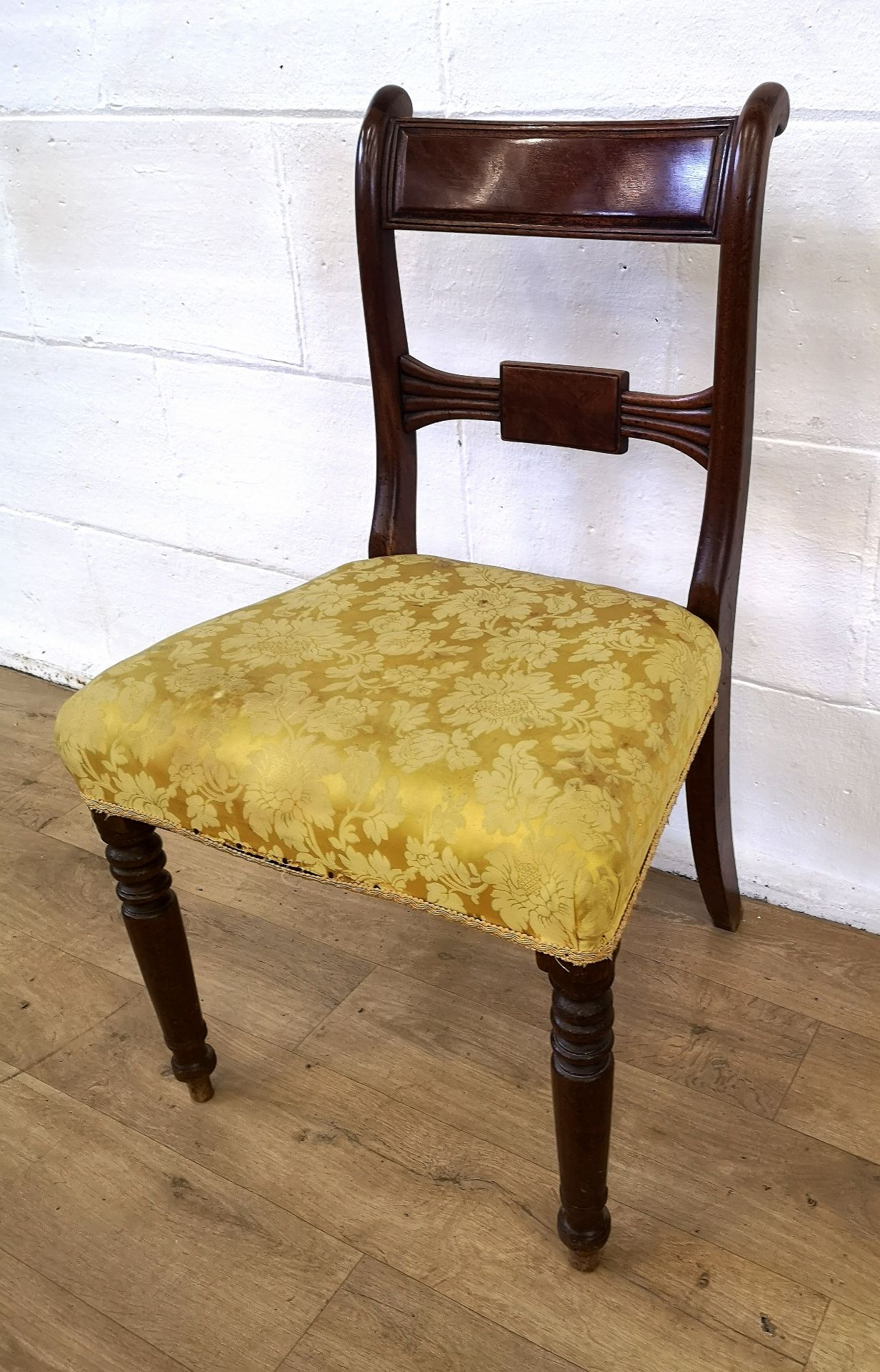 Two mahogany ladder back dining chairs - Image 4 of 6