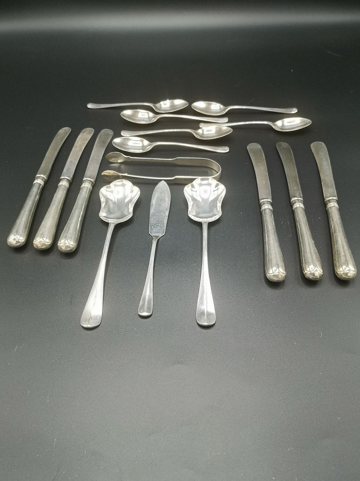 Box containing a silver six place breakfast set - Image 3 of 7