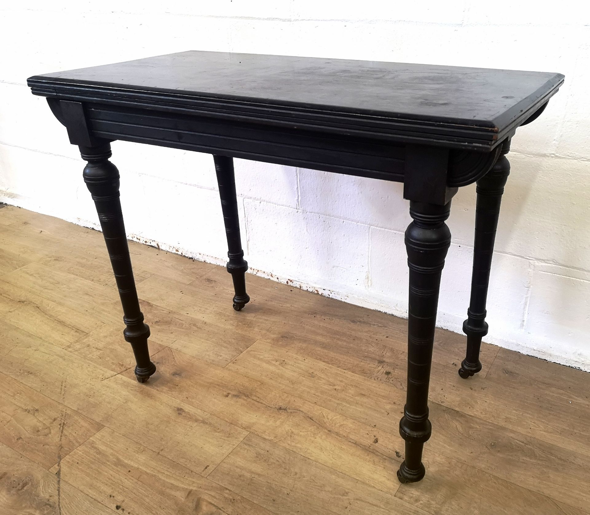 Black painted games table - Image 2 of 6