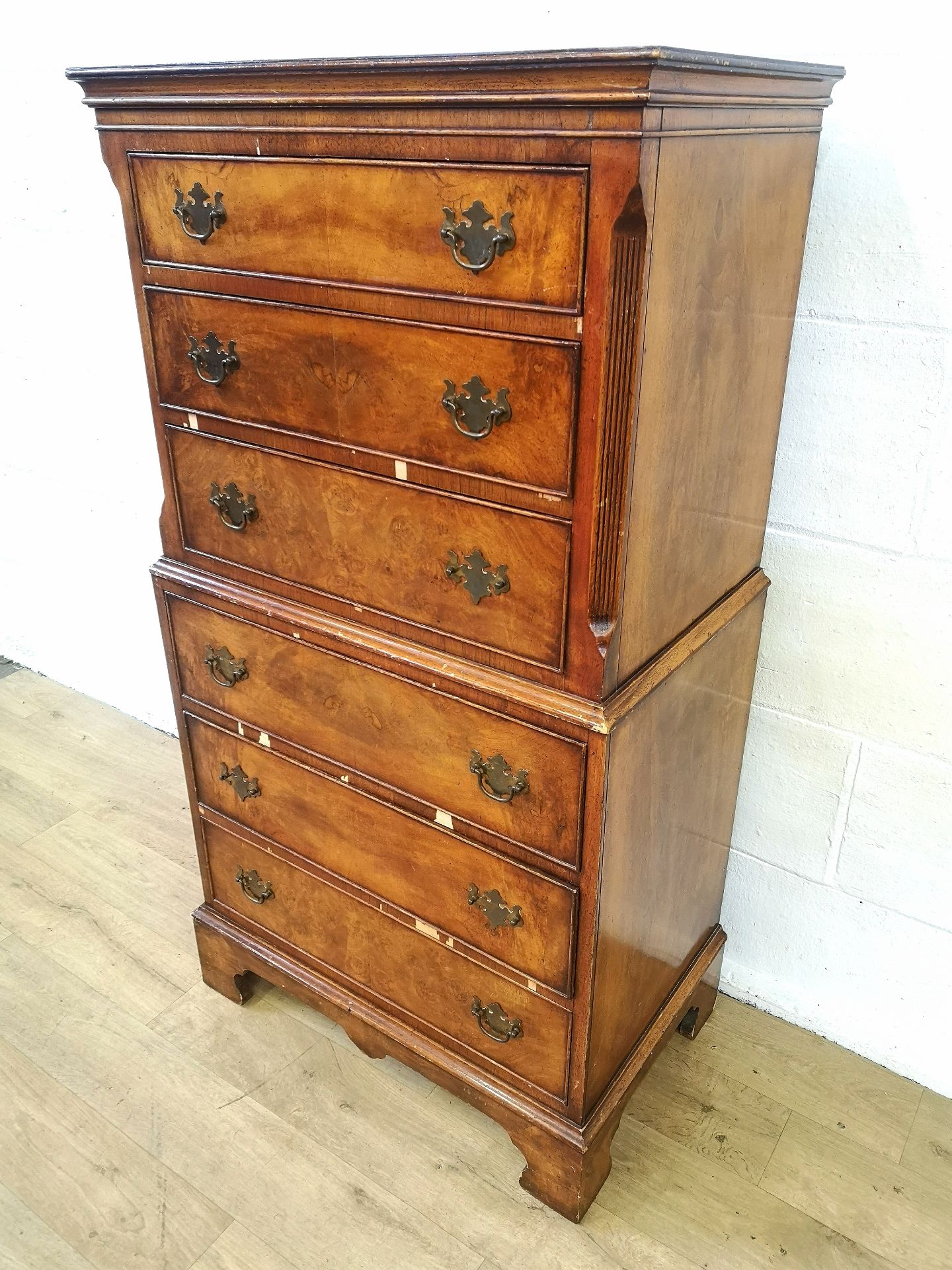 Mahogany veneer tallboy - Image 3 of 6