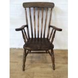 Elm seat Windsor style armchair