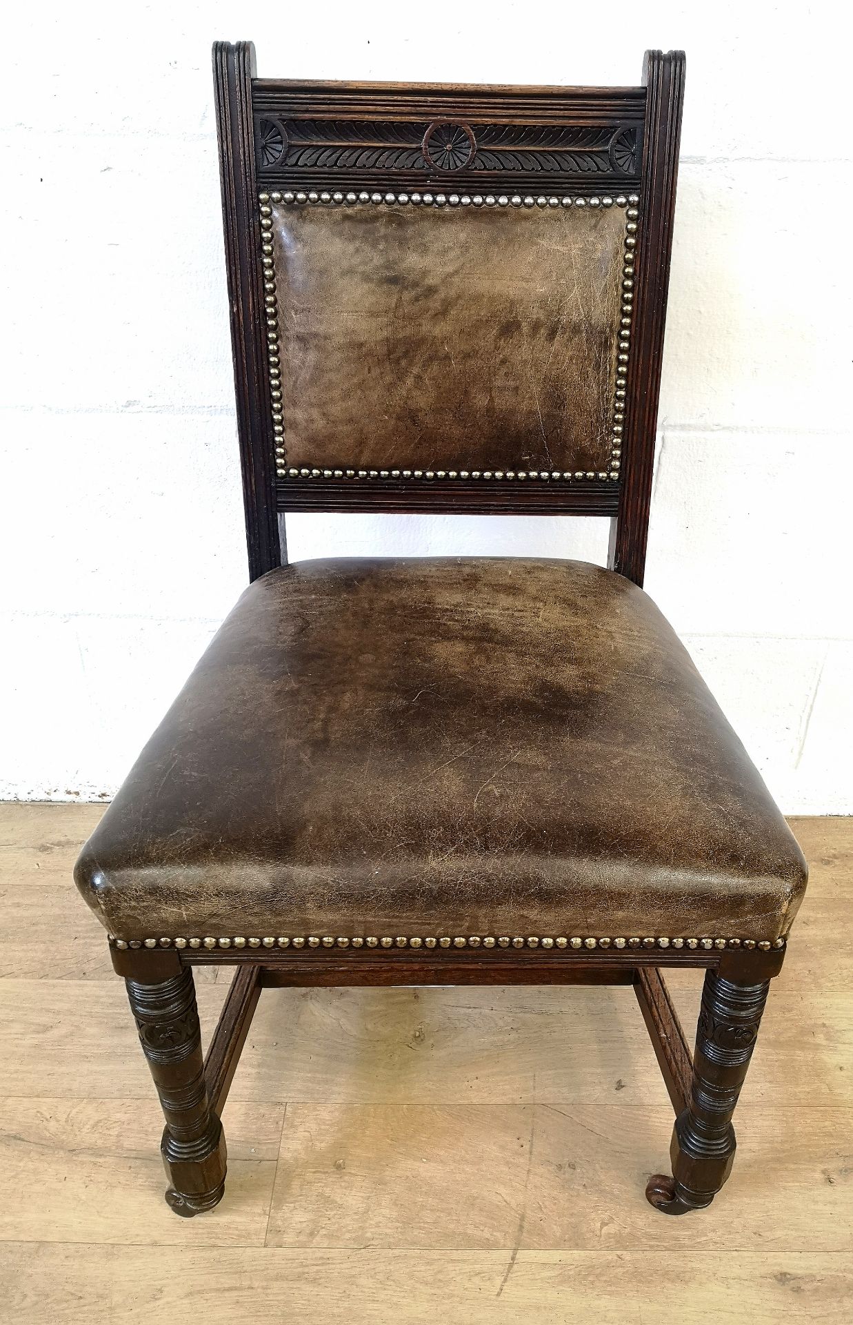 Set of six Victorian oak dining chairs - Bild 3 aus 6