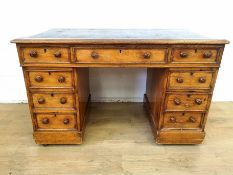 Victorian mahogany pedestal desk