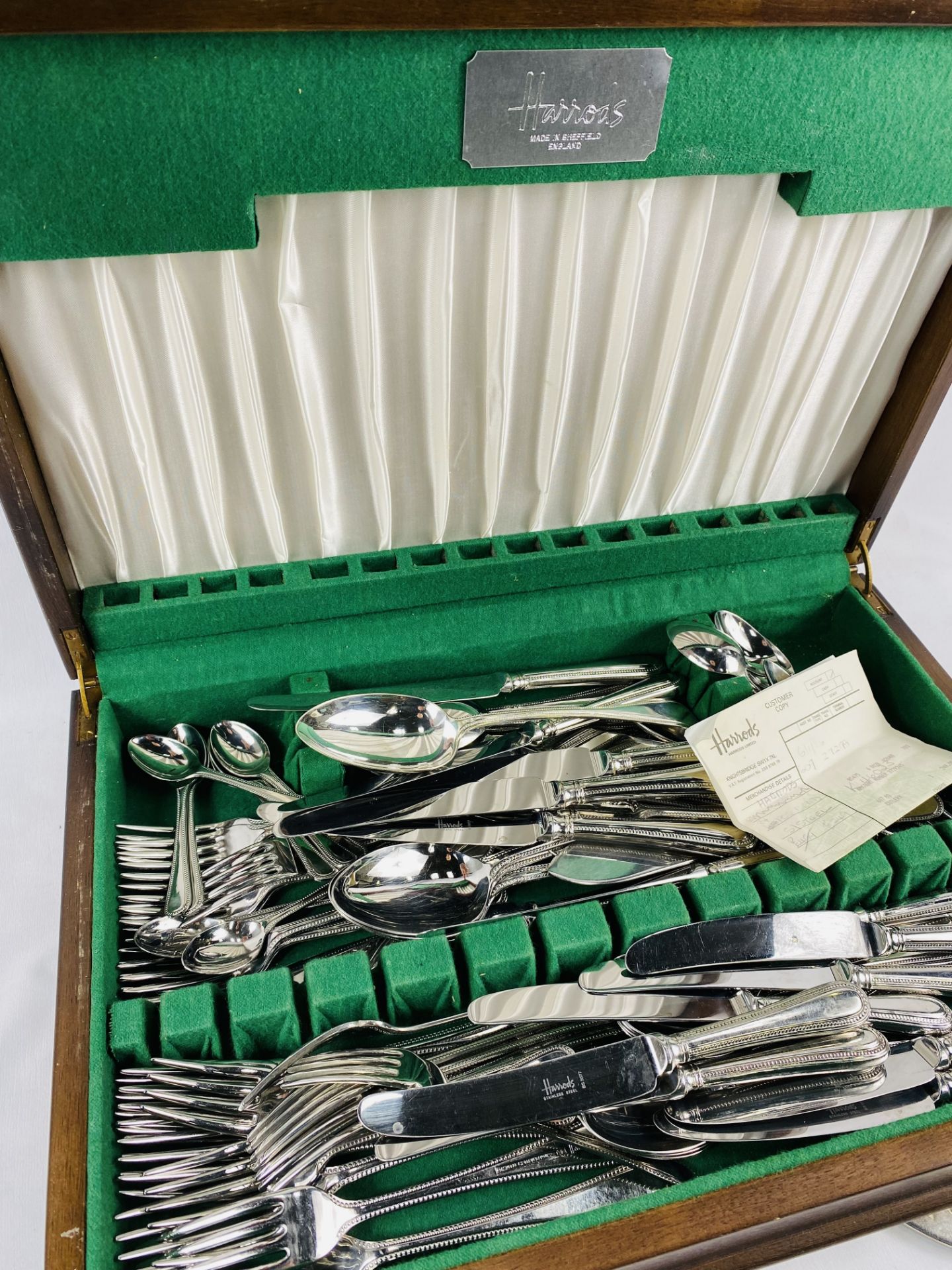 Eight place Harrods canteen of silver plated cutlery - Image 2 of 5