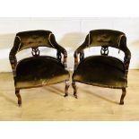 Two mahogany open tub chairs