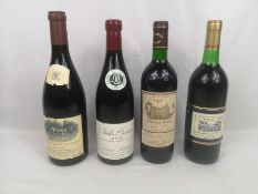 Four 75cl bottles of wine