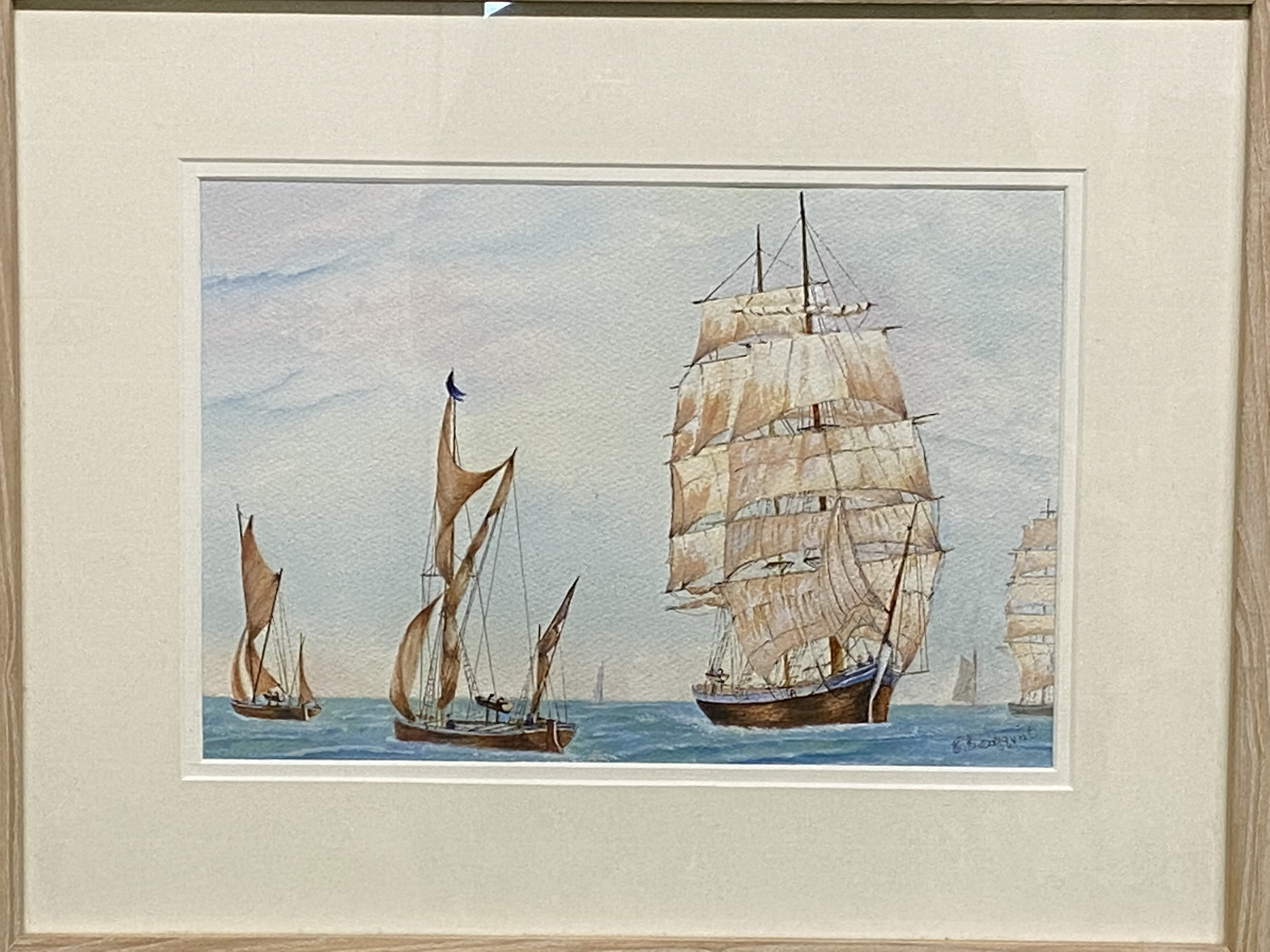 E. Bergquist, two framed and glazed watercolours - Image 8 of 8