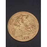 George V gold half sovereign 1912