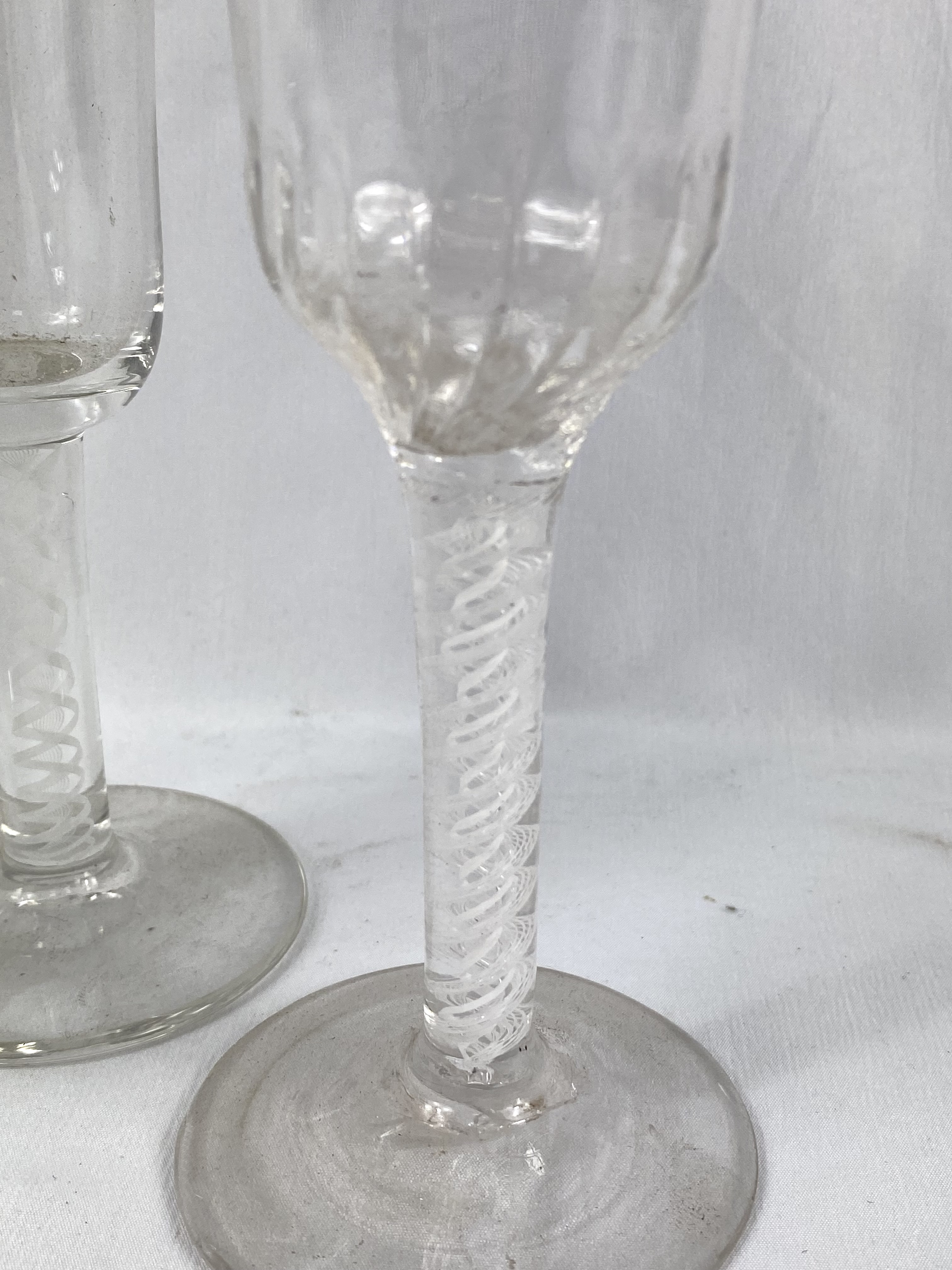 Three airtwist stem drinking glasses - Image 2 of 4