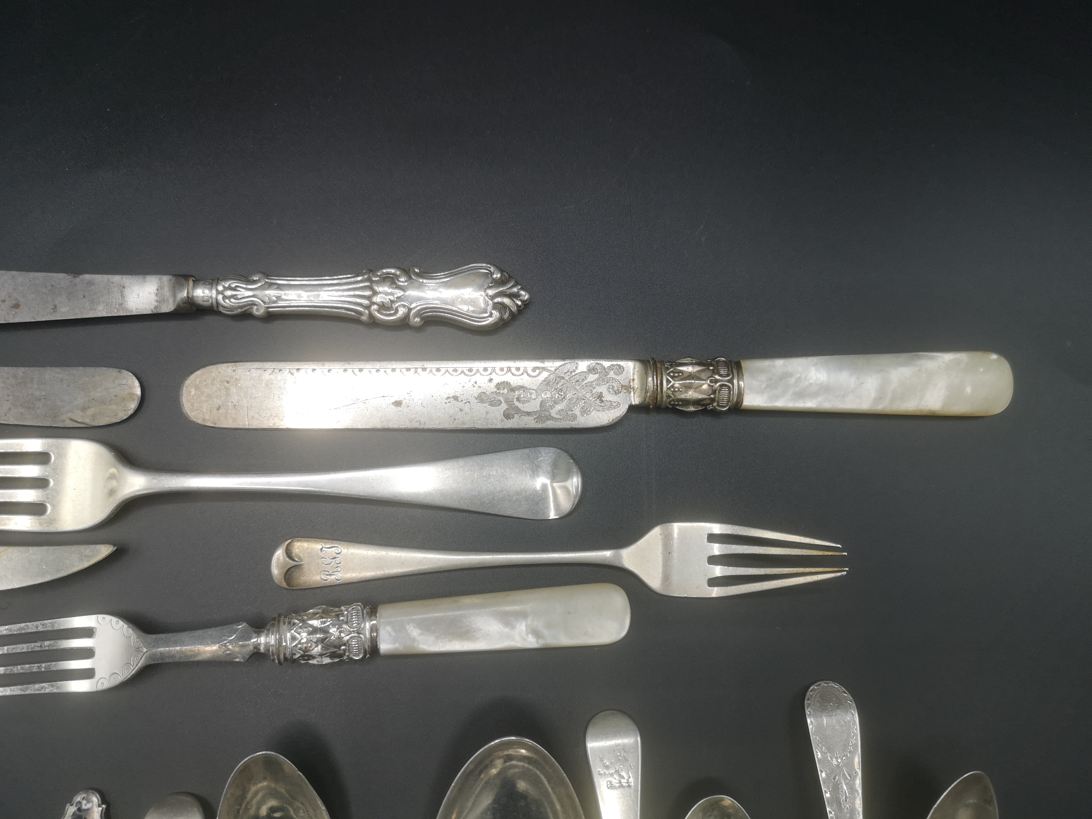 Collection of silver flatware - Image 3 of 9