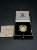 1989 22ct gold proof 500th anniversary sovereign