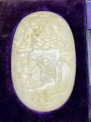 White Jade hand carved plaque