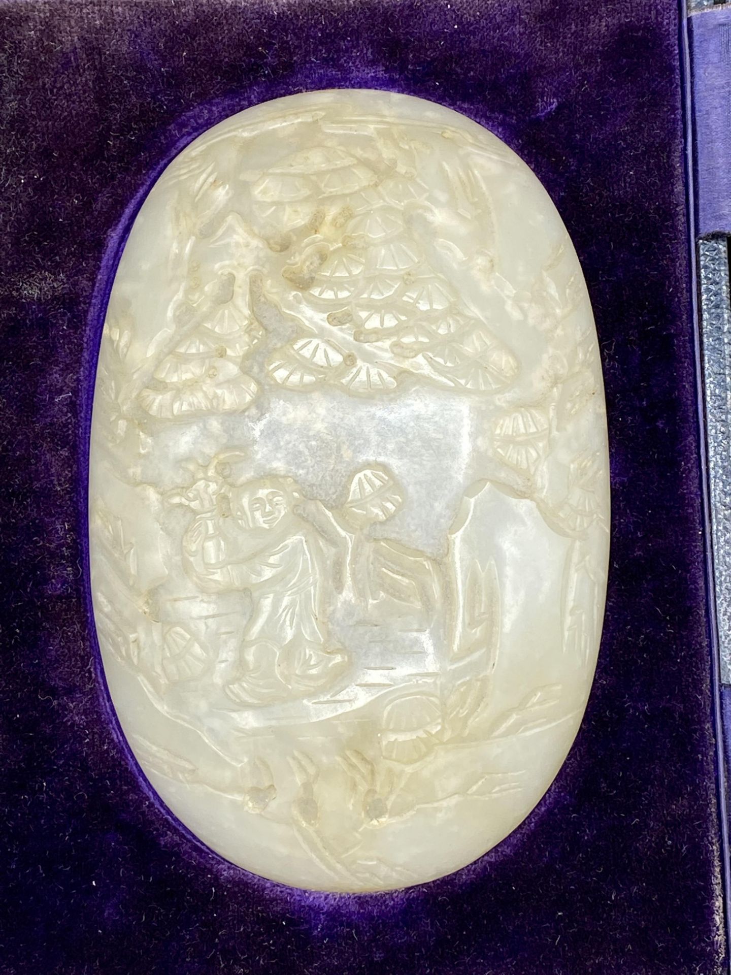 White Jade hand carved plaque