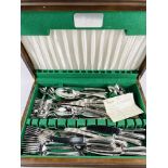 Eight place Harrods canteen of silver plated cutlery