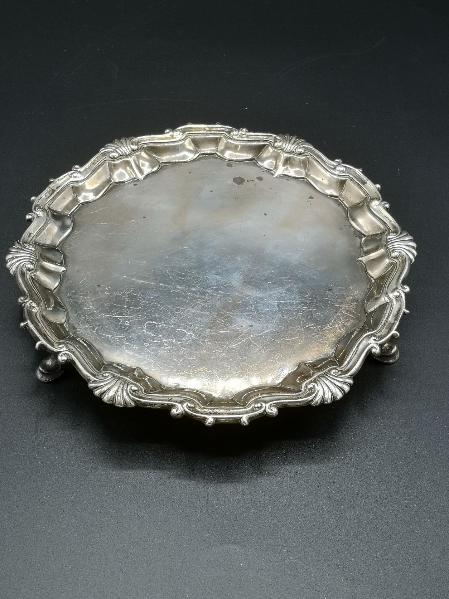Georgian silver salver - Image 2 of 5