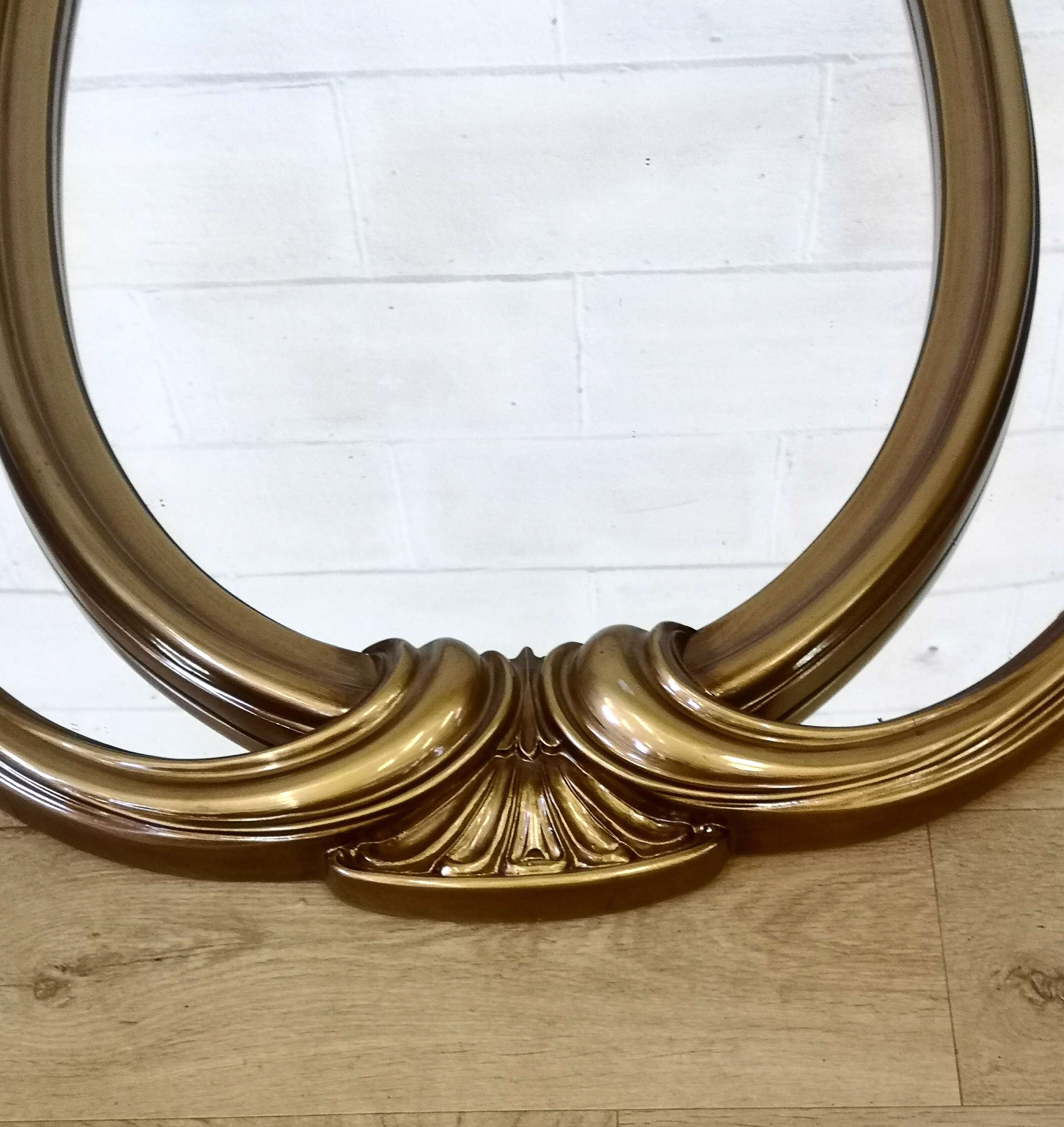 Contemporary bronze painted wall mirror - Image 5 of 5