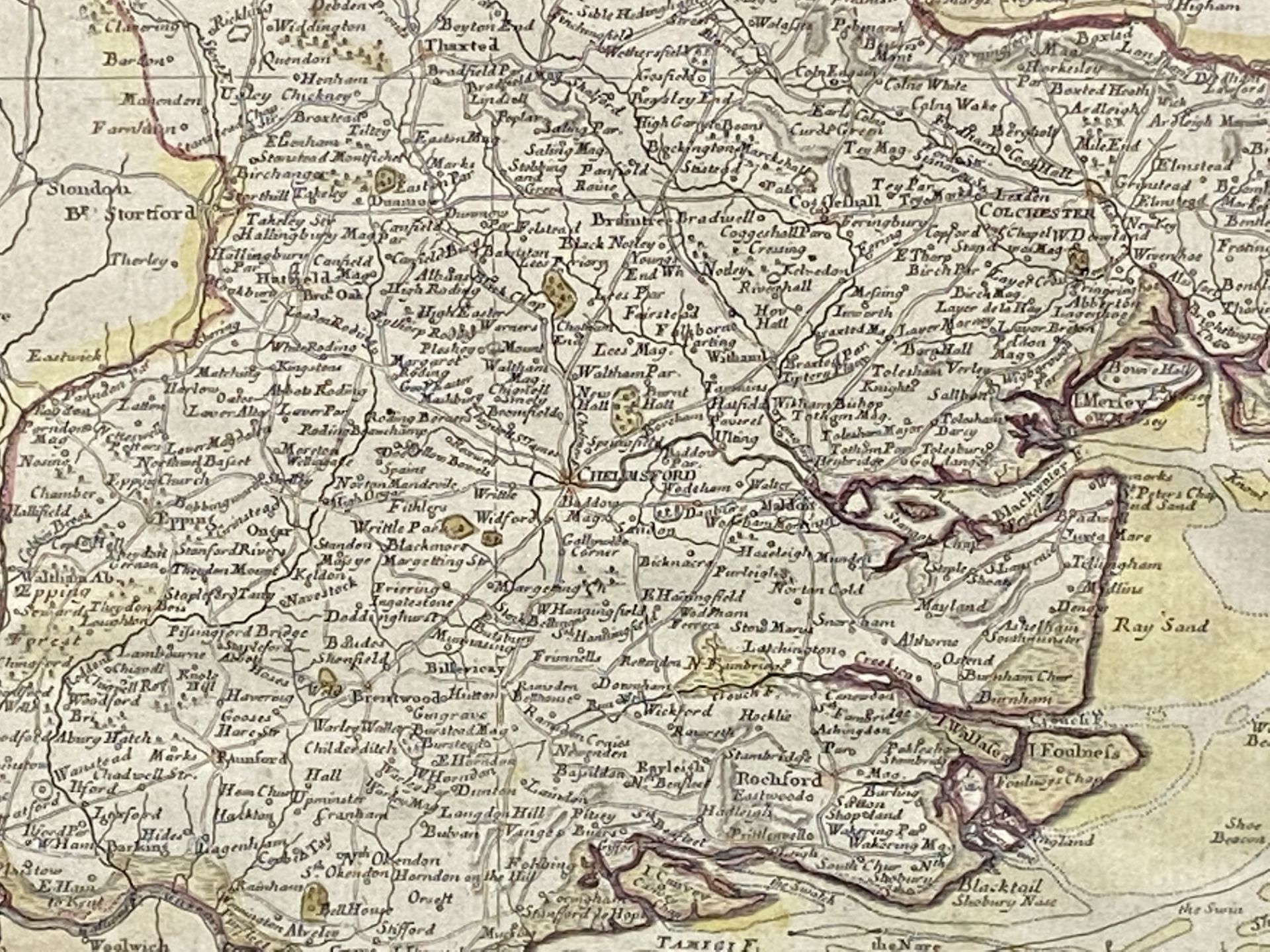 Italian map of Essex, dated 1779 - Image 3 of 4