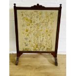 Mahogany fire screen