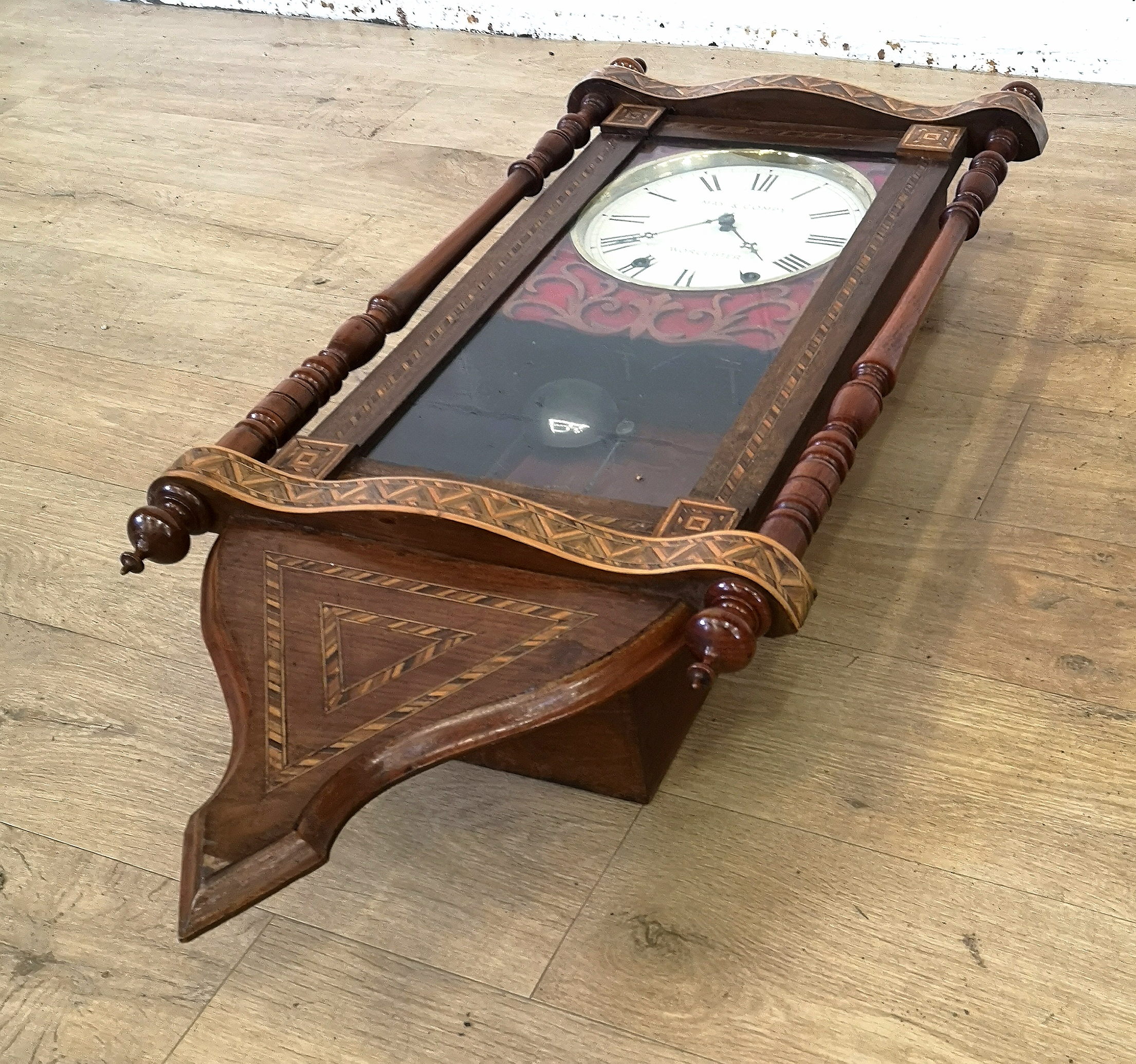 May & Co mahogany wall clock - Image 3 of 6