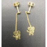 Pair of 9ct gold earrings