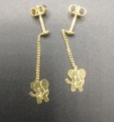 Pair of 9ct gold earrings