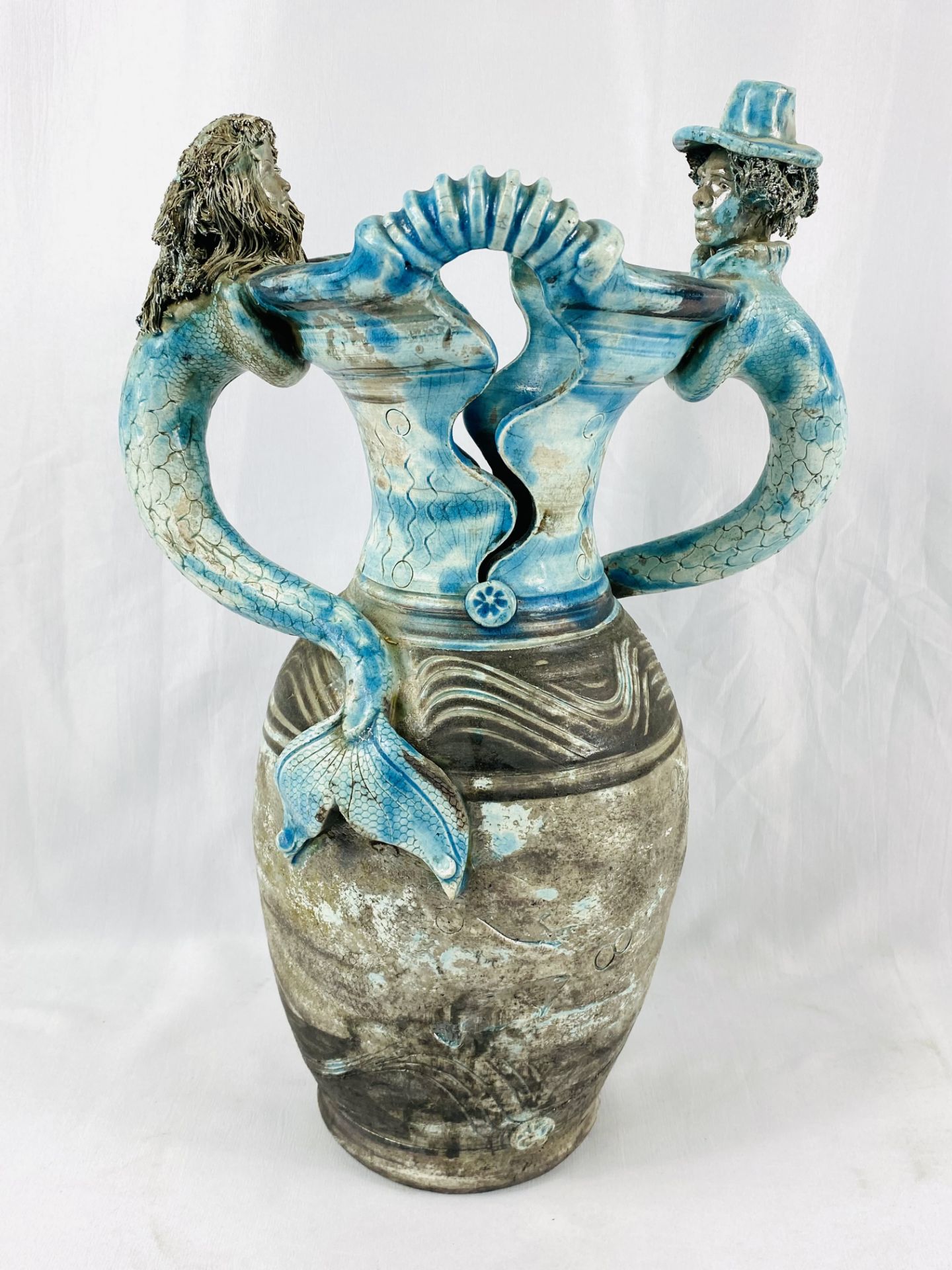 Michael Kennedy pottery mermaid vase - Image 3 of 5