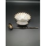 Georgian silver dish, 1871; together with a toddy ladle