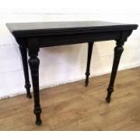 Black painted games table