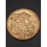 George V gold sovereign 1913