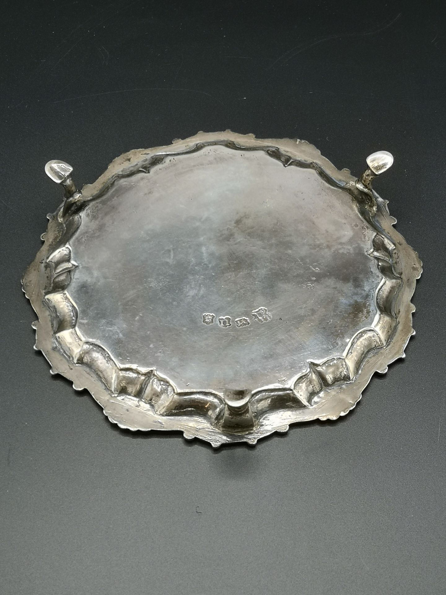 Georgian silver salver - Bild 3 aus 5