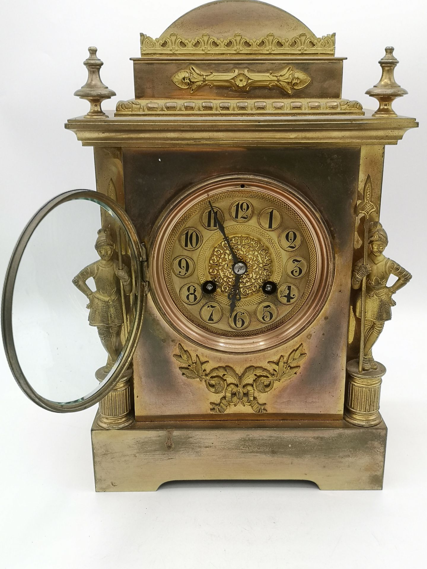 Brass cased mantel clock - Image 3 of 7
