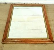 Maple framed wall mirror