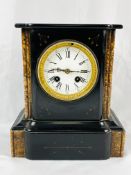 Slate and marble mantel clock