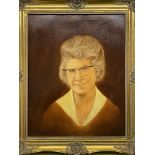 Peter Deighan, framed oil on canvas portrait