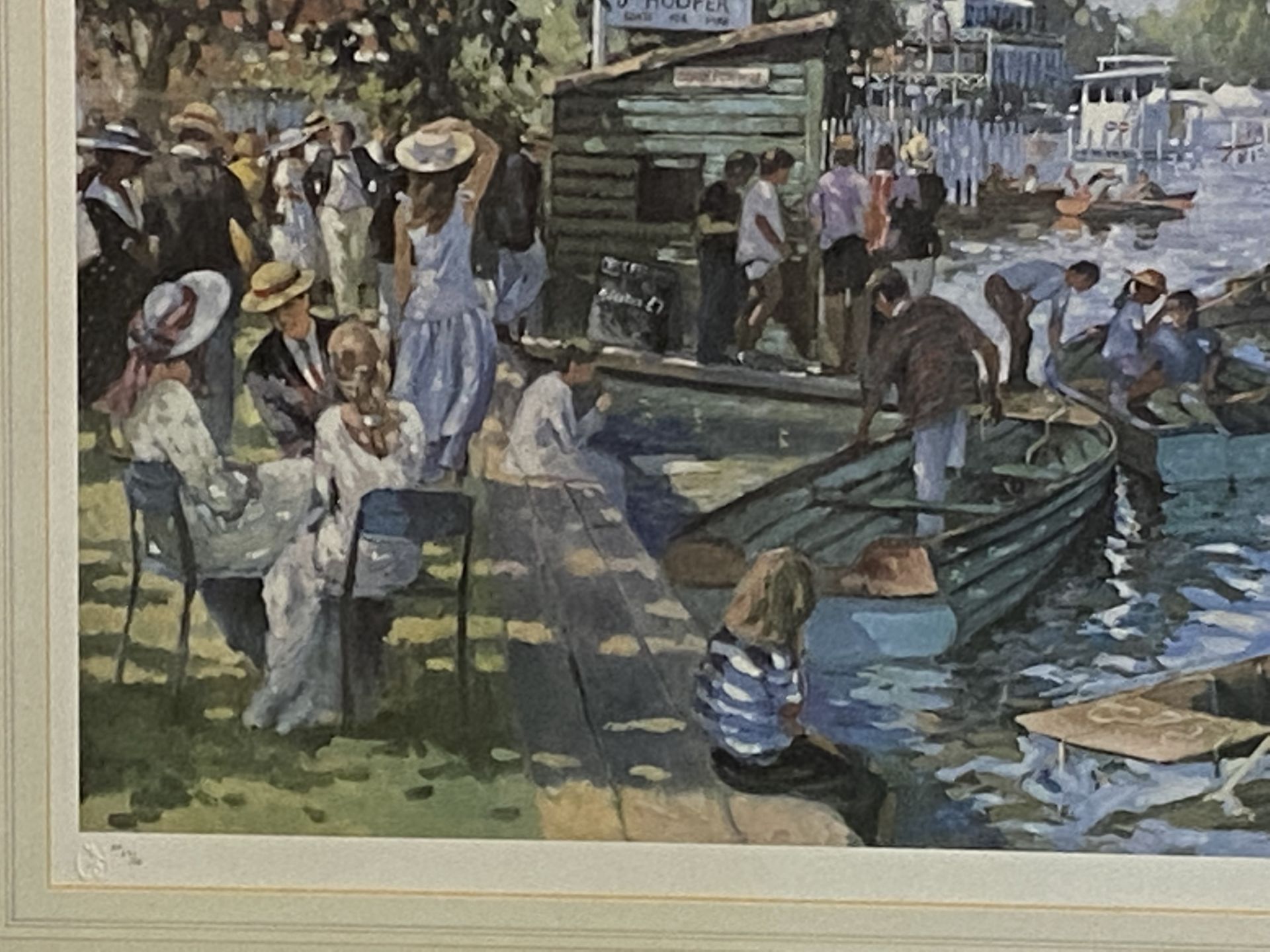 Framed and glazed artist proof limited edition print 47/50, of Henley Royal Regatta - Image 4 of 4