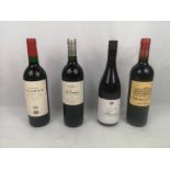 Four 75cl bottles of wine