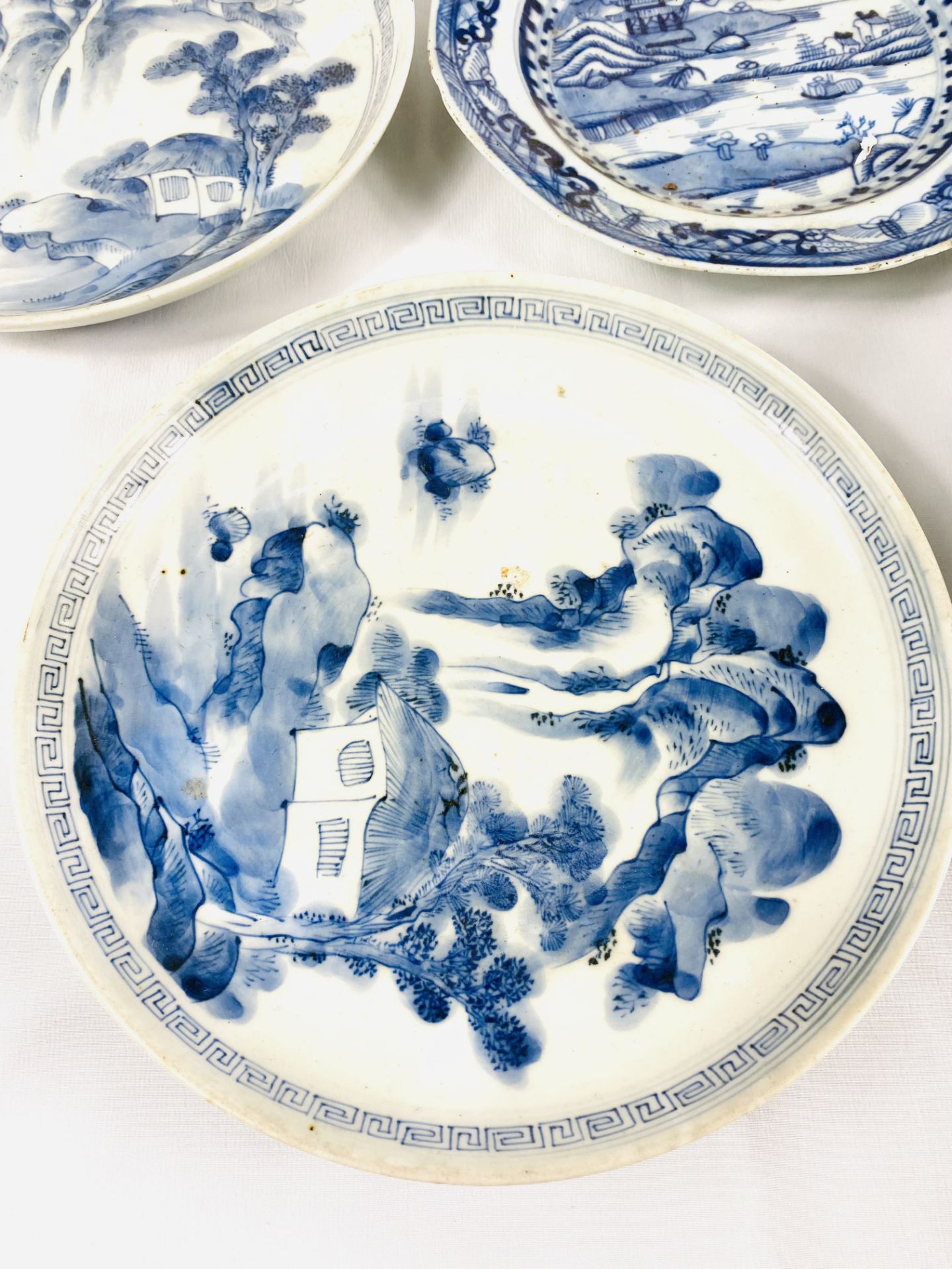 Four Oriental blue and white bowls - Image 2 of 7