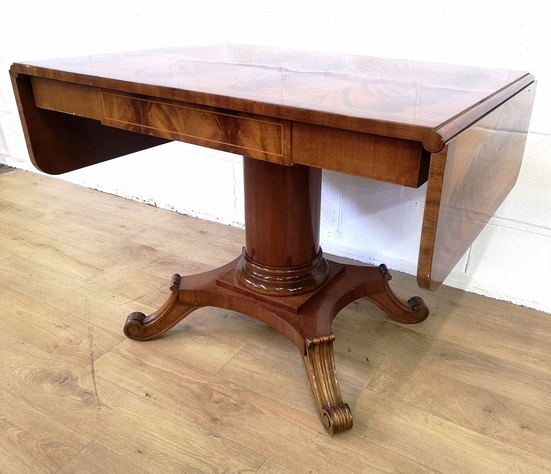 Bodafors mahogany veneer drop side table - Bild 6 aus 6