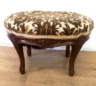 Victorian mahogany footstool