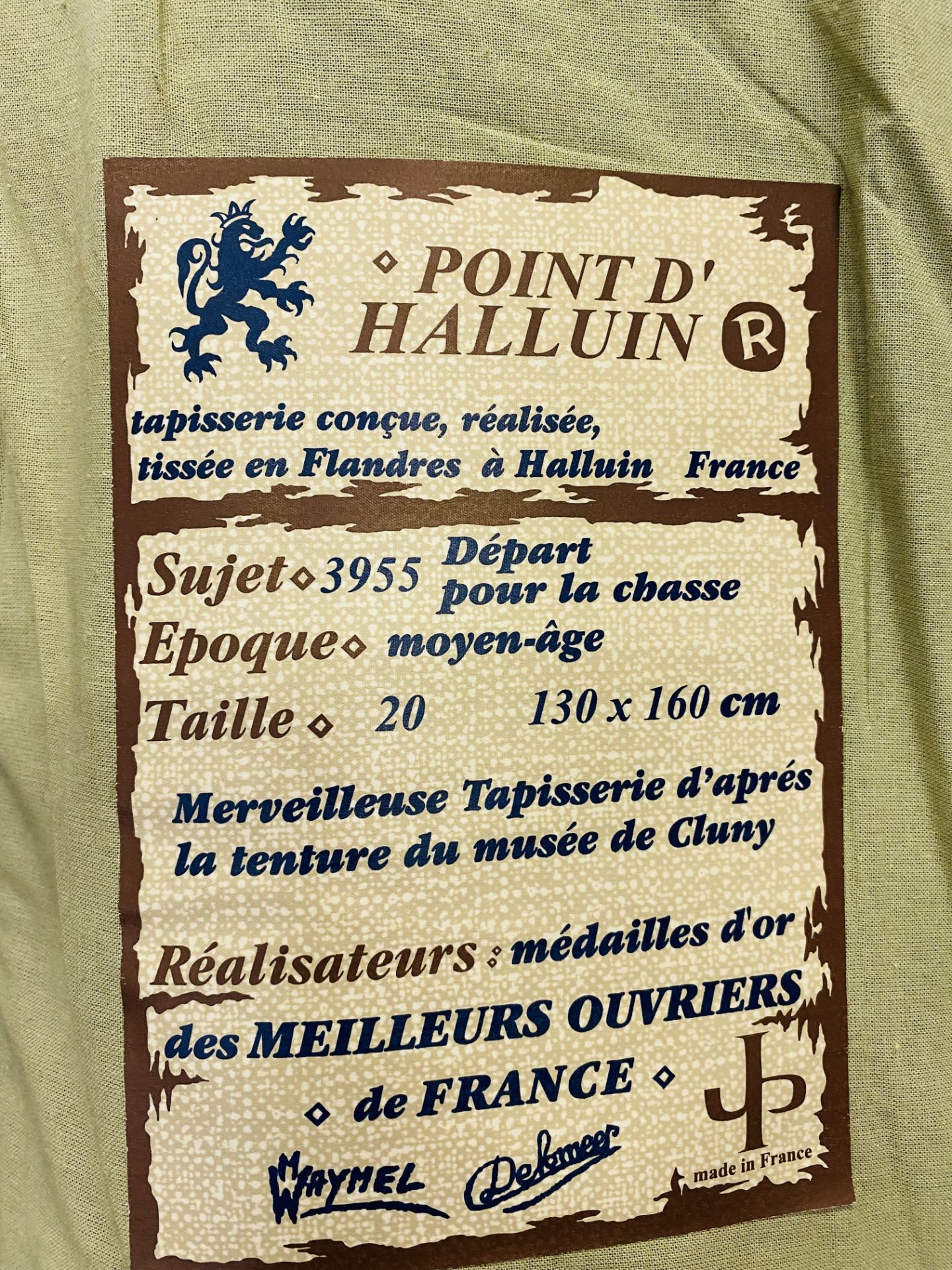 Point D' Halluin tapestry - Image 9 of 9