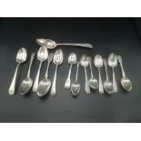 Collection of silver spoons