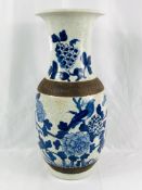 Blue and white oriental vase