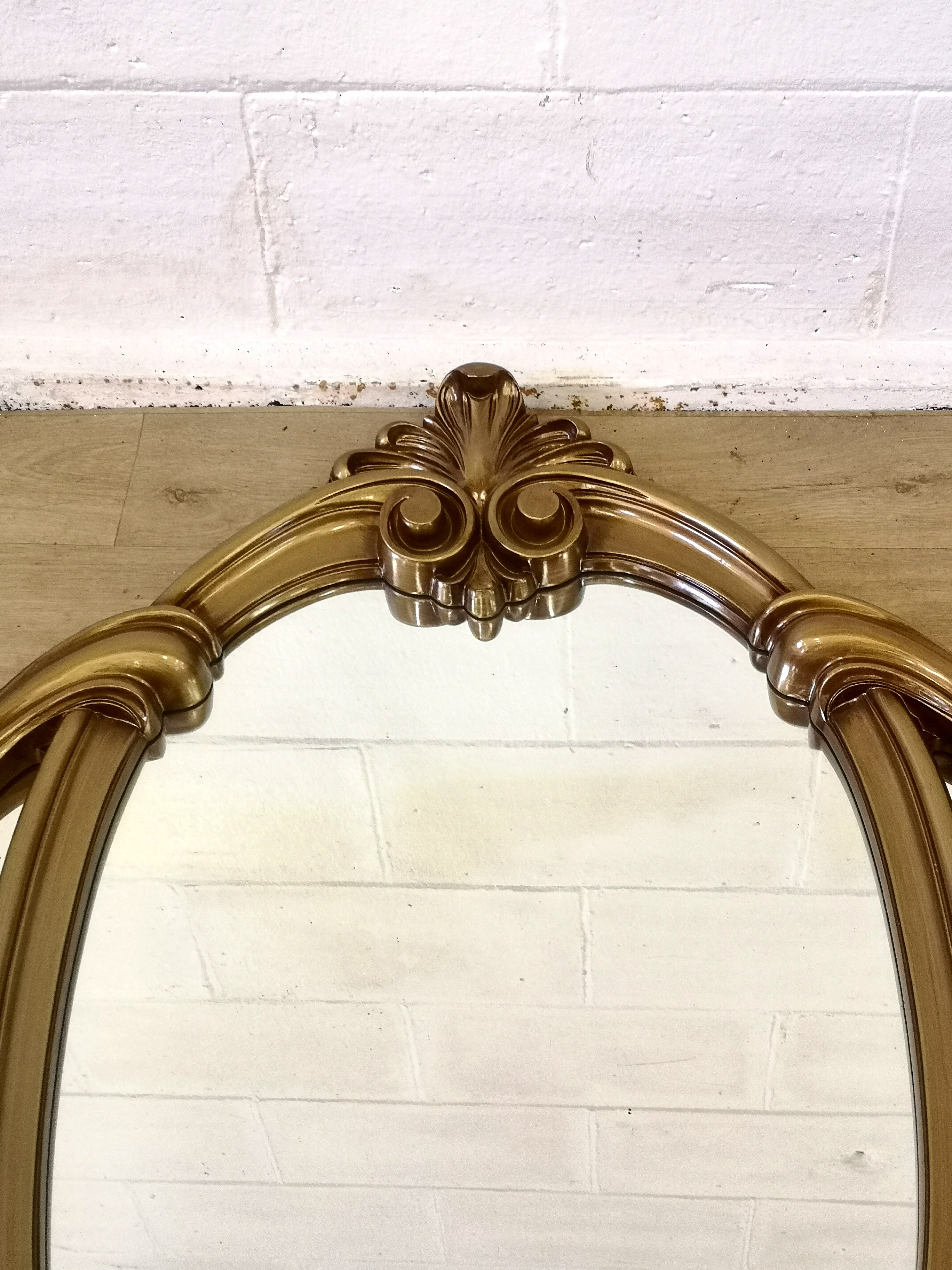 Contemporary bronze painted wall mirror - Image 4 of 5