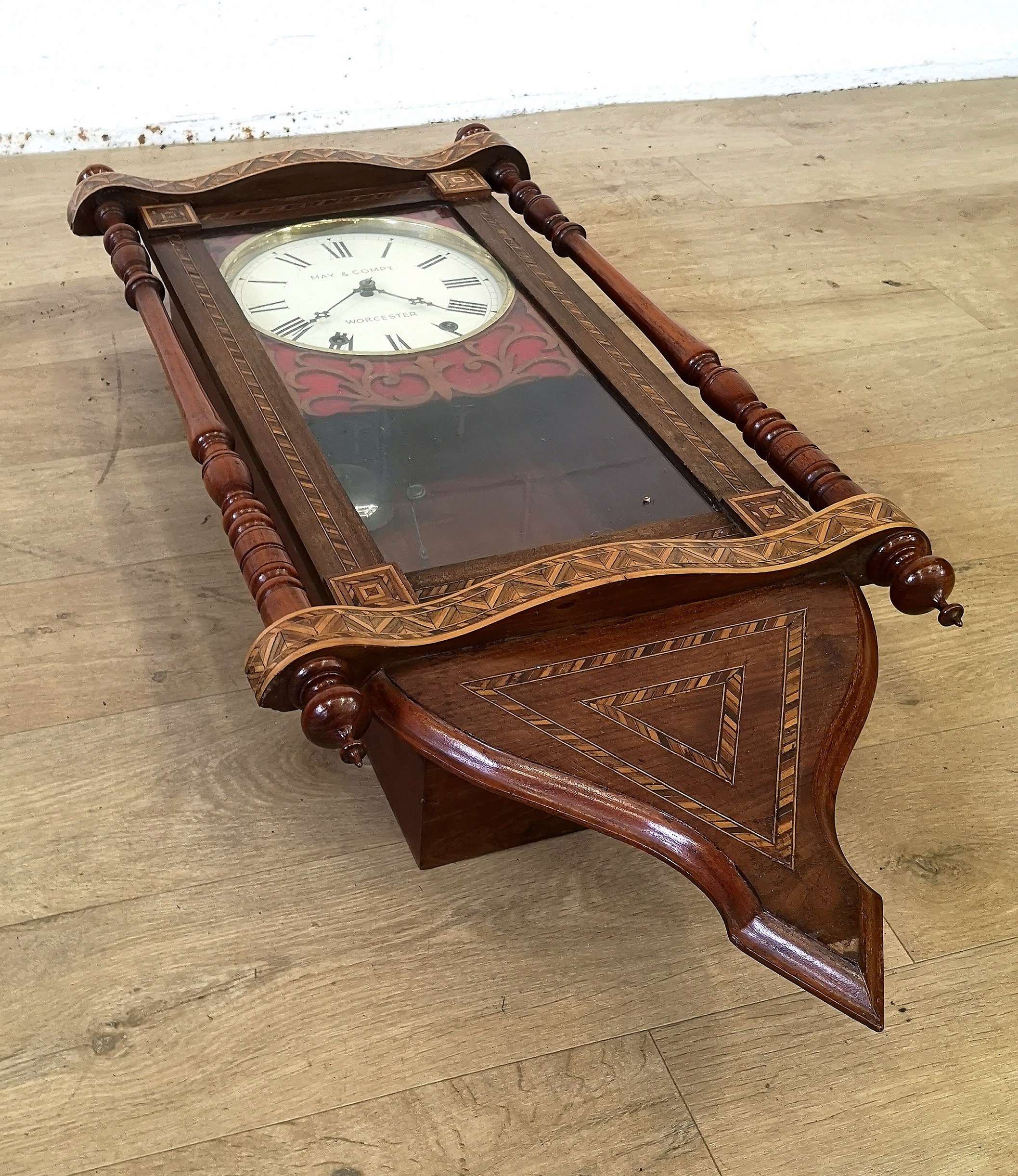 May & Co mahogany wall clock - Image 2 of 6