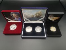 Royal Mint boxed silver coins